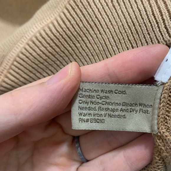 Paradise Collection Men’s Sweater Medium 100% Cotton Natural Fiber Camel Brown - Picture 5 of 6